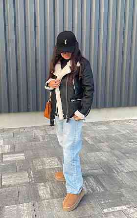 Дубленка женская Черный M Харьков