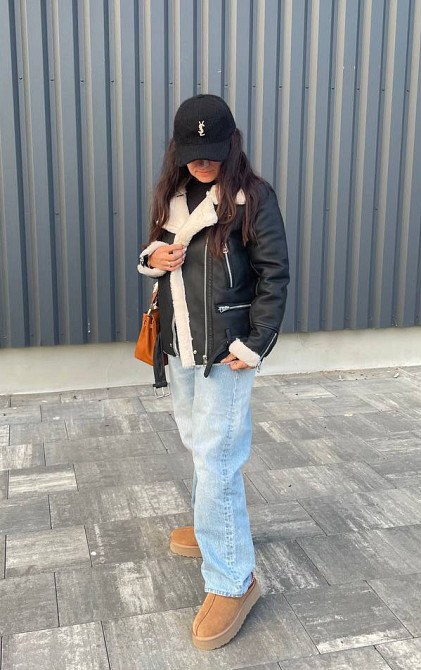 Дубленка женская Черный M Харьков - изображение 2