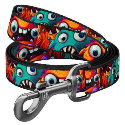 Повідець для собак WAUDOG Nylon "Зубасті монстри" S (340-4048) Вінниця