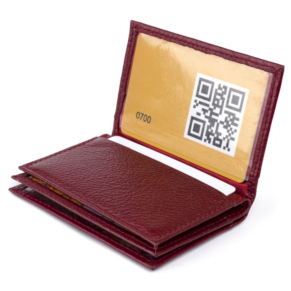 Візитниця-книжка ST Leather 19218 Бордова Київ - фото 7