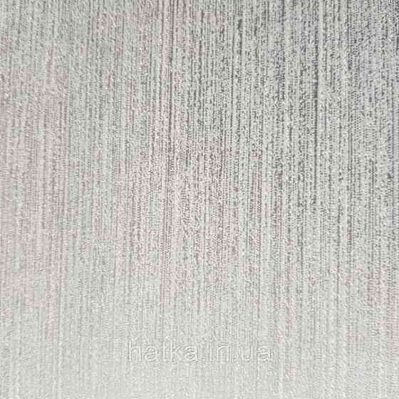 Шпалери вінілові на флізелін Marburg 82194 Giulia однотонні сірі з білим і сріблом в тонку смужку Київ