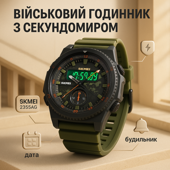 Часы для рыбалки и активного отдыха SKMEI, Часы для военной и тактической деятельности Спецназ YS-70 Львов