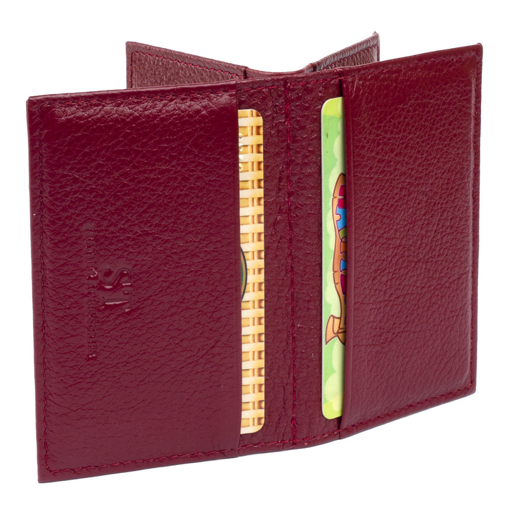 Визитница-книжка Бордовая (ST Leather) Киев - изображение 12