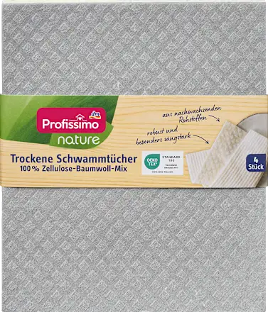 Profissimo nature Trockene Schwammtücher Профиссимо Сухие салфетки-губки Nature, 4 шт. Львов - изображение 1