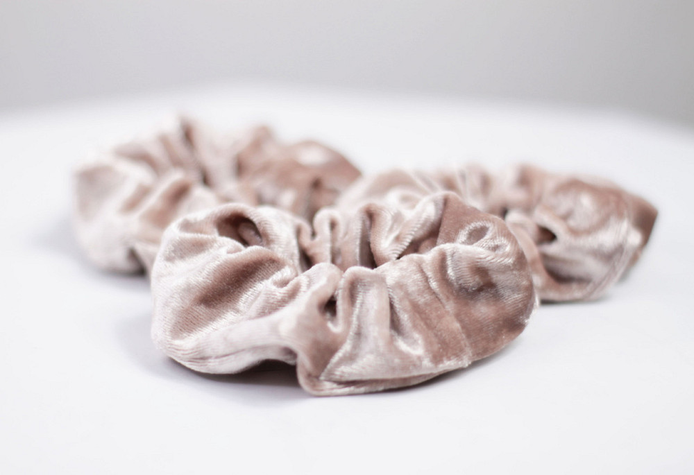 Набір гумок для волосся велюровий Бежевий Харків - фото 3