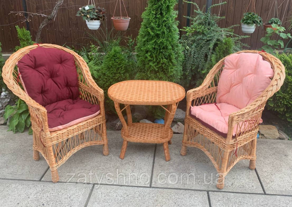 Набор плетеной мебели из лозы, с двухсторонними подушками Киев - изображение 2