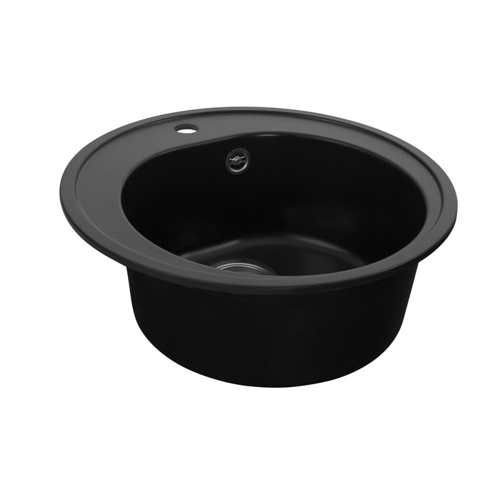 Гранітна мийка для кухні VALESO LUNA 510 матова Чорна Коломыя - изображение 5