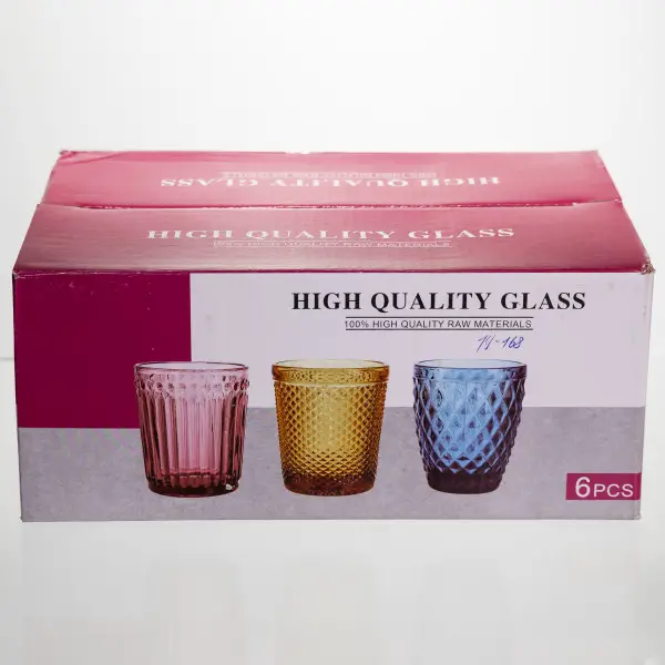 Набір скляних склянок 6 шт. 250 мл для лимонадів соку води коктейлів склянки скляні для напоїв HP-19-168 Коломия - фото 4