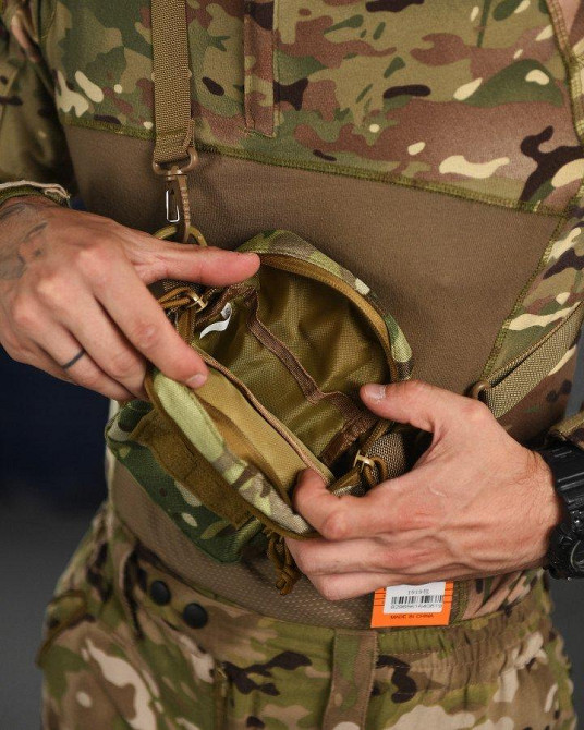 СУМКА ТАКТИЧЕСКАЯ МНОГОЦЕЛЕВАЯ ЧЕРЕЗ ПЛЕЧО SILVER KNIGHT мультикам  РА4985 Одеса - фото 3