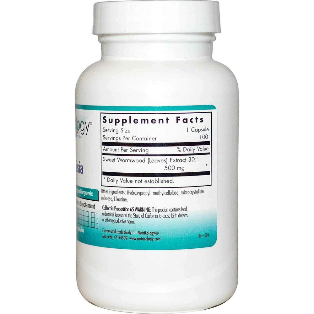 Полин, Артемізин (Artemisia), Nutricology, 100 капсул Київ - фото 2