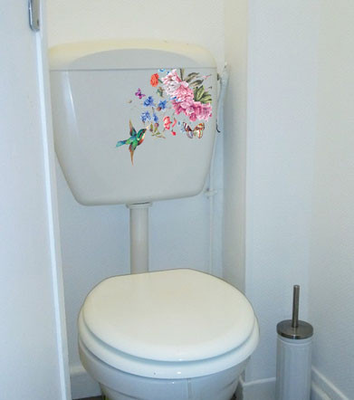 Наклейка для ванной для унитаза Птица и цветы Киев - изображение 2