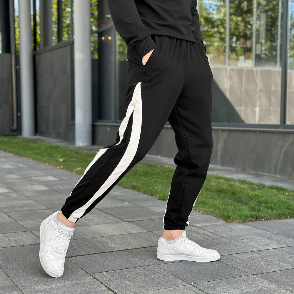 Чоловічі чорні джогери з кишенями Pobedov Shade двоколірні Київ - фото 12