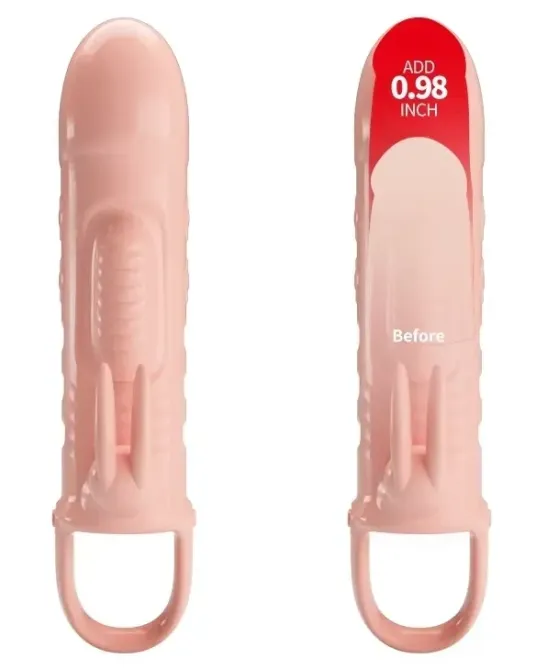 Удлиняющая насадка с вибростимуляцией ( на 2,5 см ) PRETTY LOVE - PENIS SLEEVE Sloane, BI-026243 Sex Aura Киев - изображение 3