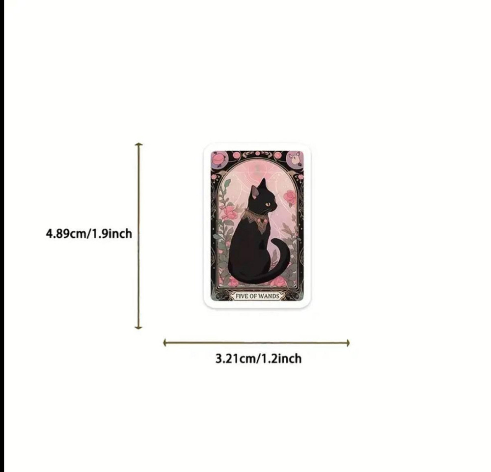 Стикеры Таро с котами – 78 шт, виниловые, водостойкие Киев - изображение 3