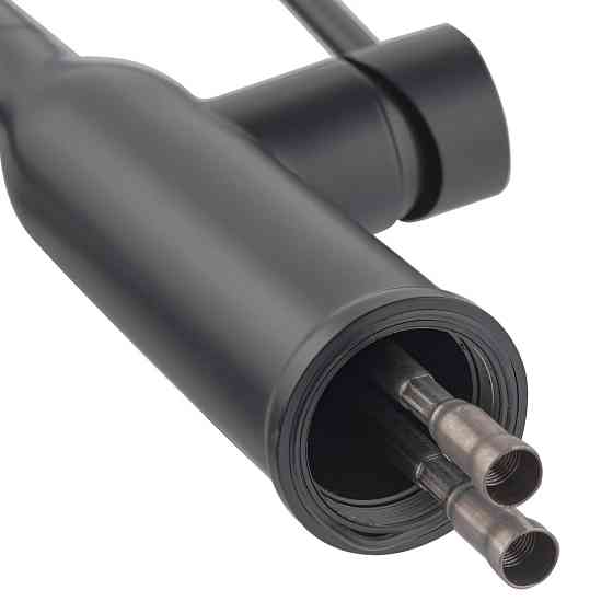 Кухонный смеситель Koer KI-70005-05 с черным силиконовым изливом из нержавеющей стали (KR5005) Харьков