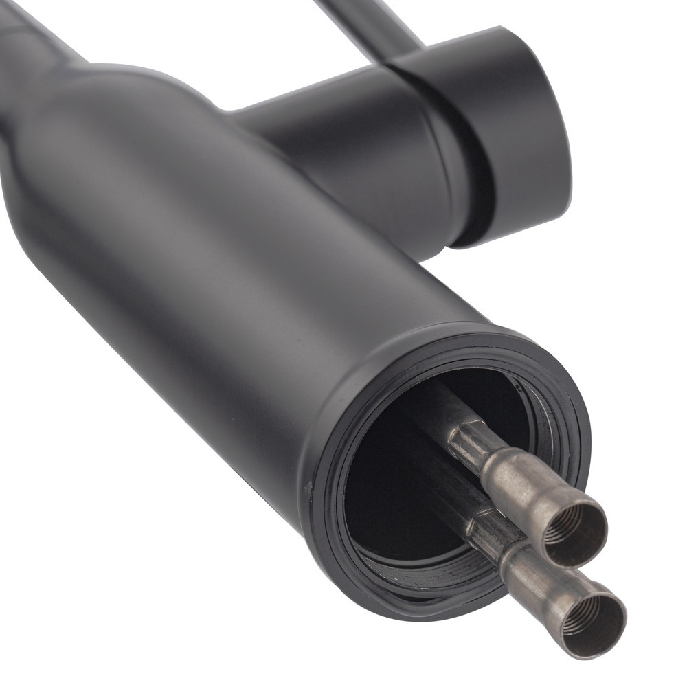 Кухонный смеситель Koer KI-70005-05 с черным силиконовым изливом из нержавеющей стали (KR5005) Харьков - изображение 4