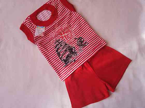 Костюм детский в полоску для мальчика 81-87 см красный Киев