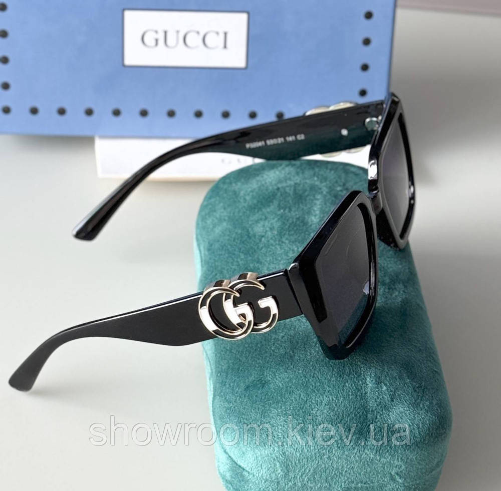 Жіночі сонцезахисні окуляри з поляризацією GG (41320) black Київ - фото 4
