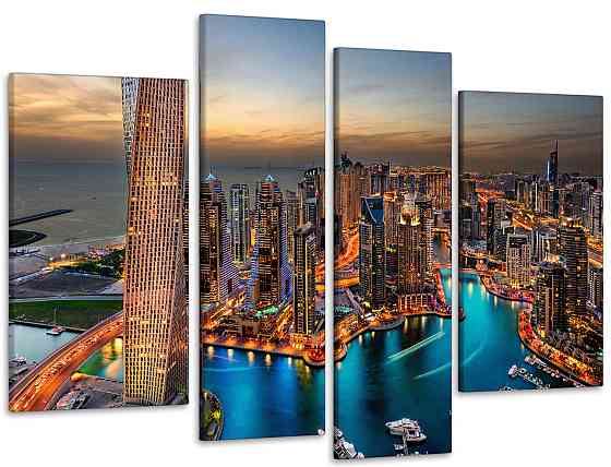 Модульна картина Місто Ніч Art-52_4 Київ