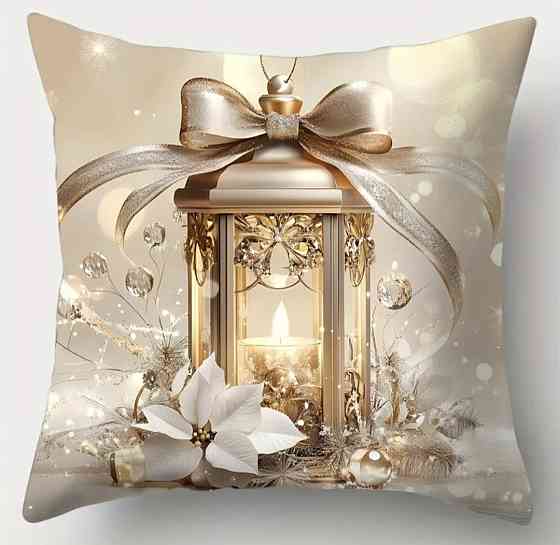 Наволочка на подушку новорічна Новий Рік Різдво №3 Смела