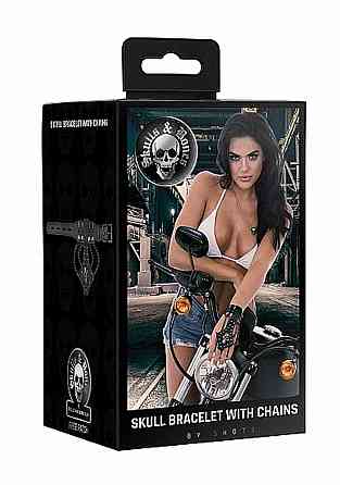 Браслет Skulls and Bones - Bracelet with Skulls and Chains - Black Sex Aura Київ