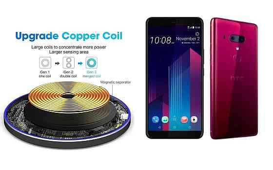 Беспроводное зарядное устройство Copper до 30W для Honor 500 Pro, USB-C, LED Киев