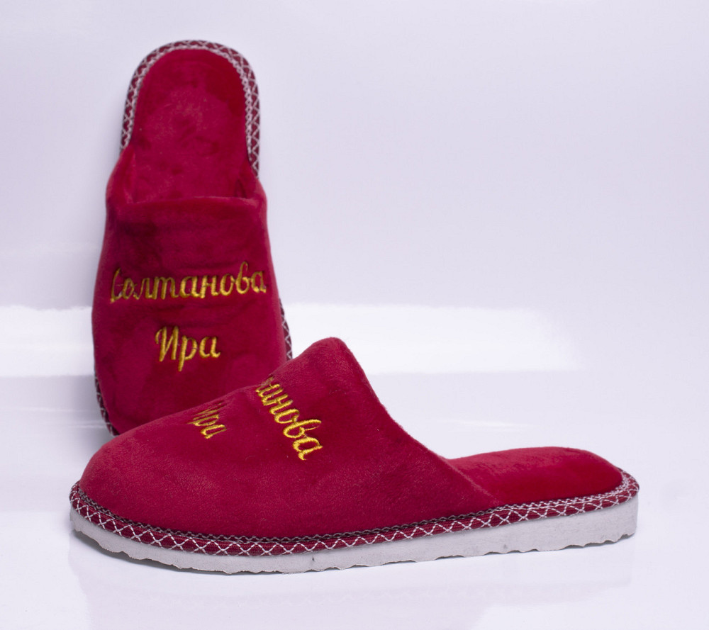 Тапочки с вышивкой женские мужские тапки на заказ от производителя Одесса - изображение 20