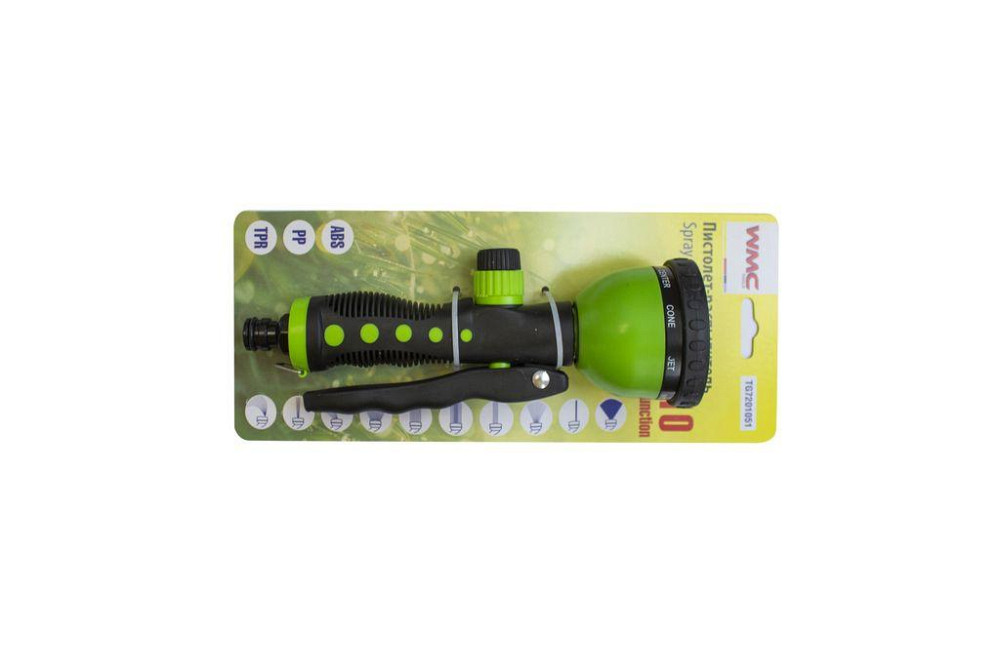 Пістолет-розпилювач поливальний (10 режимів розпилення), на блістері Одеса - фото 2