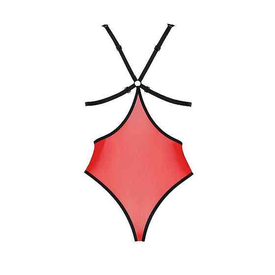 Напівпрозоре боді з мереживом Passion PEONIA BODY XXL/XXXL red Sex Aura Київ