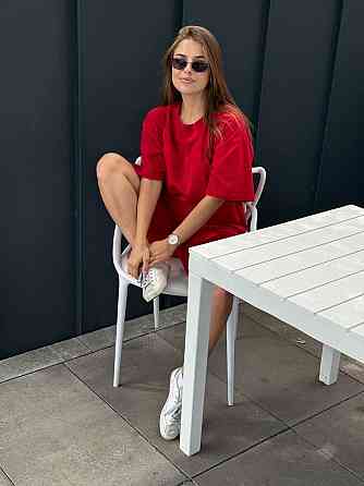 Футболка и велосипедки женские кулир Красный M/L Харьков