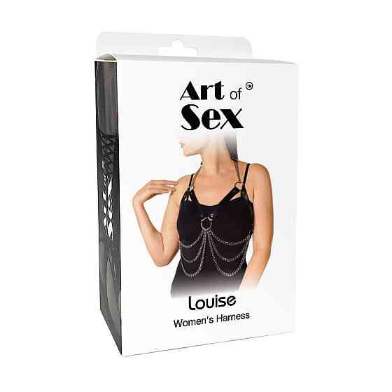 Жіноча портупея Art of Sex - Louise чорна XS-2XL, екошкіра Sex Aura Київ