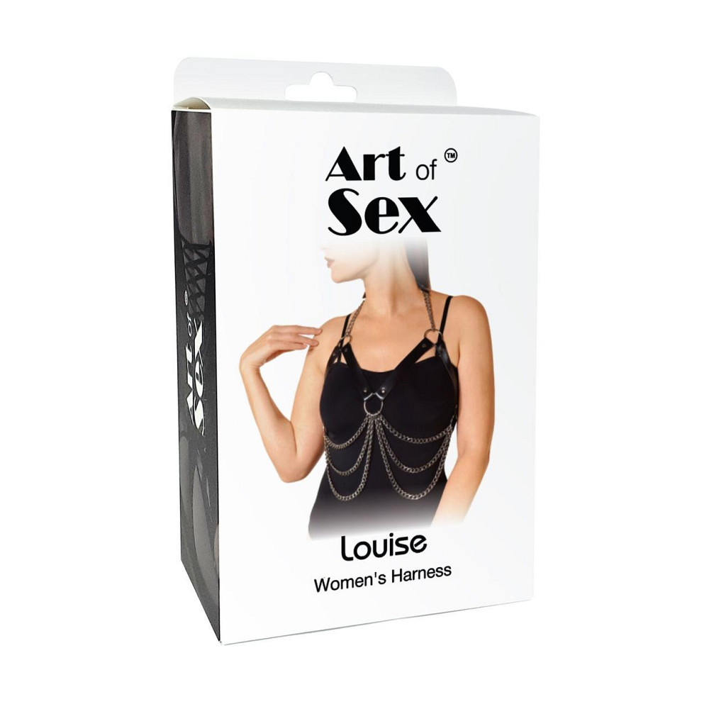 Жіноча портупея Art of Sex - Louise чорна XS-2XL, екошкіра Sex Aura Київ - фото 4