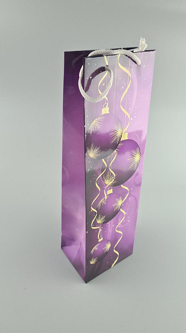 Пакет новорічний паперовий під пляшки-010 (12 шт.) Харків - фото 2