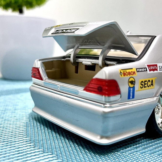 Машинка Авто Експерт Mercedes-Benz S-Class W140 металопластикова 1:24 звук світло інерція відчиняються двері капот багажник Сіра Чернігів - фото 9
