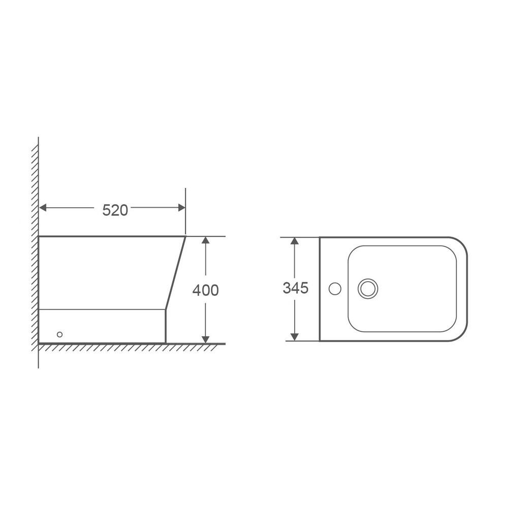 Биде напольное Mixxus Premium STYLE-0601 520х345х395mm (MP6603) Киев - изображение 2