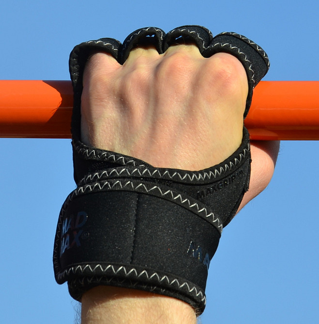 Рукавички для фітнесу MadMax MFG-303 MAXGRIP neoprene wraps Black/Grey L/XL Кам'янське - фото 9