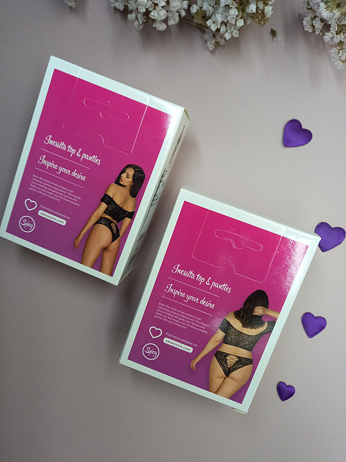 Комплект в сітку - топ та трусики Obsessive Inessita set Славута - фото 5