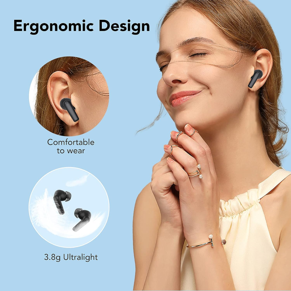 Беспроводные headphones Aowoka IT510 Bluetooth 5.3, наушники-вкладыши 4 микрофона CVC8.0 влагозащита IPX5 с LED экраном Киев - изображение 4