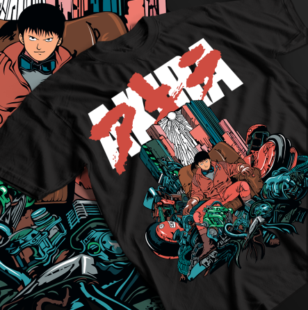 Футболка для мальчика аниме Акира Аниме Ретро Нео оверсайз (рост от 165 до 180 ) Черний AnimeJ0591m Днепр