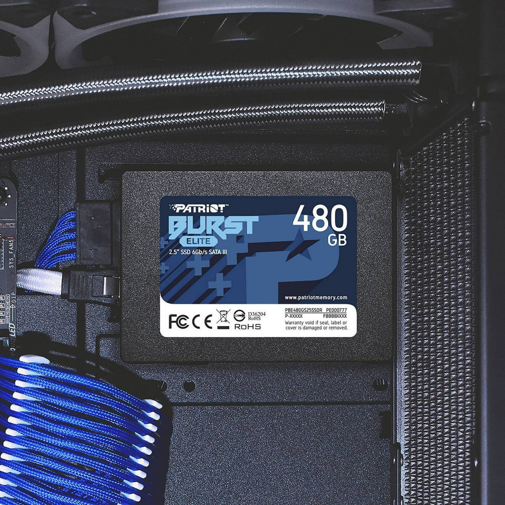 Накопичувач SSD 480GB Patriot Burst Elite 2.5" SATAIII TLC (PBE480GS25SSDR) 2.5" Харків - фото 7
