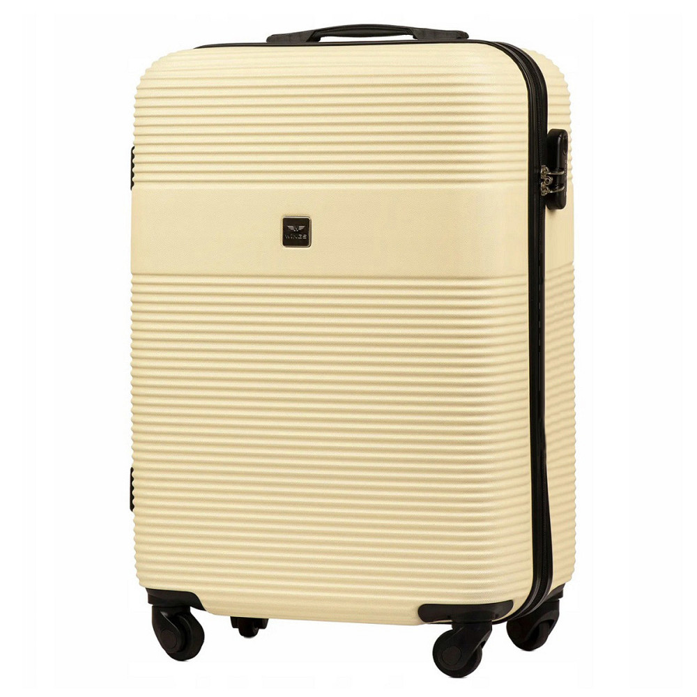 Валіза пластикова WINGS 5398 мікро 52 см молочно-біла Київ - фото 1