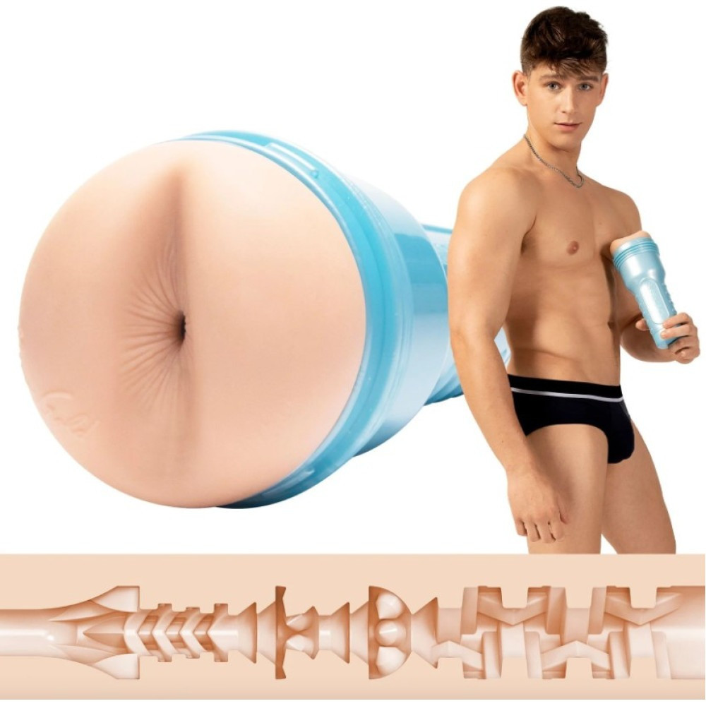 Мастурбатор в колбе анус, Fleshjack Boys Reno Gold Golden Boy Signature Butt (RP), киберкожа Sex Aura Киев - изображение 1