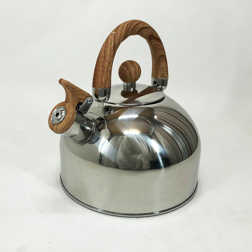 Кухонный чайник с ручкой и свистком, Обычный чайник на газовую плиту со свистком с тяжелым дном GY-20 Львов - изображение 2