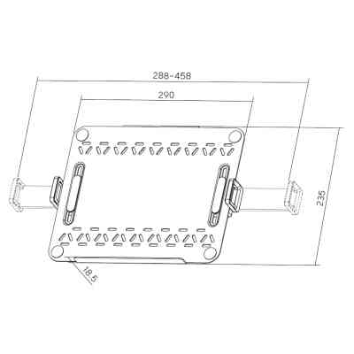 Подставка для ноутбука OfficePro для кронштейнов VESA 75x75, 100x100 (LH340B) Винница