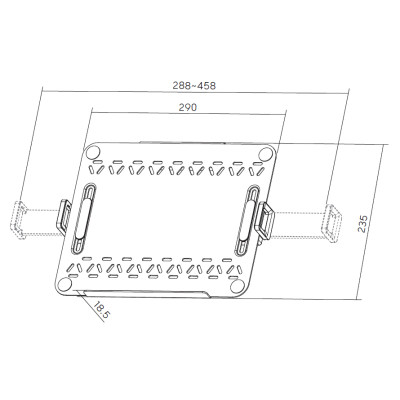 Подставка для ноутбука OfficePro для кронштейнов VESA 75x75, 100x100 (LH340B) Винница - изображение 6