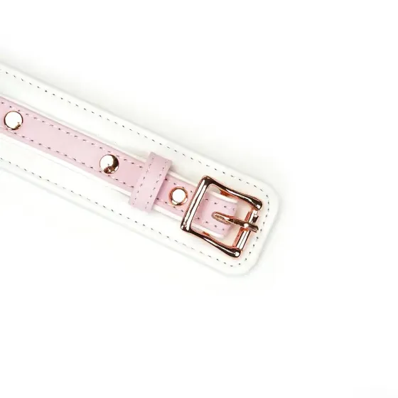 Нашийник з повідцем Liebe Seele White & Pink Fairy Goat Leather Collar Львів