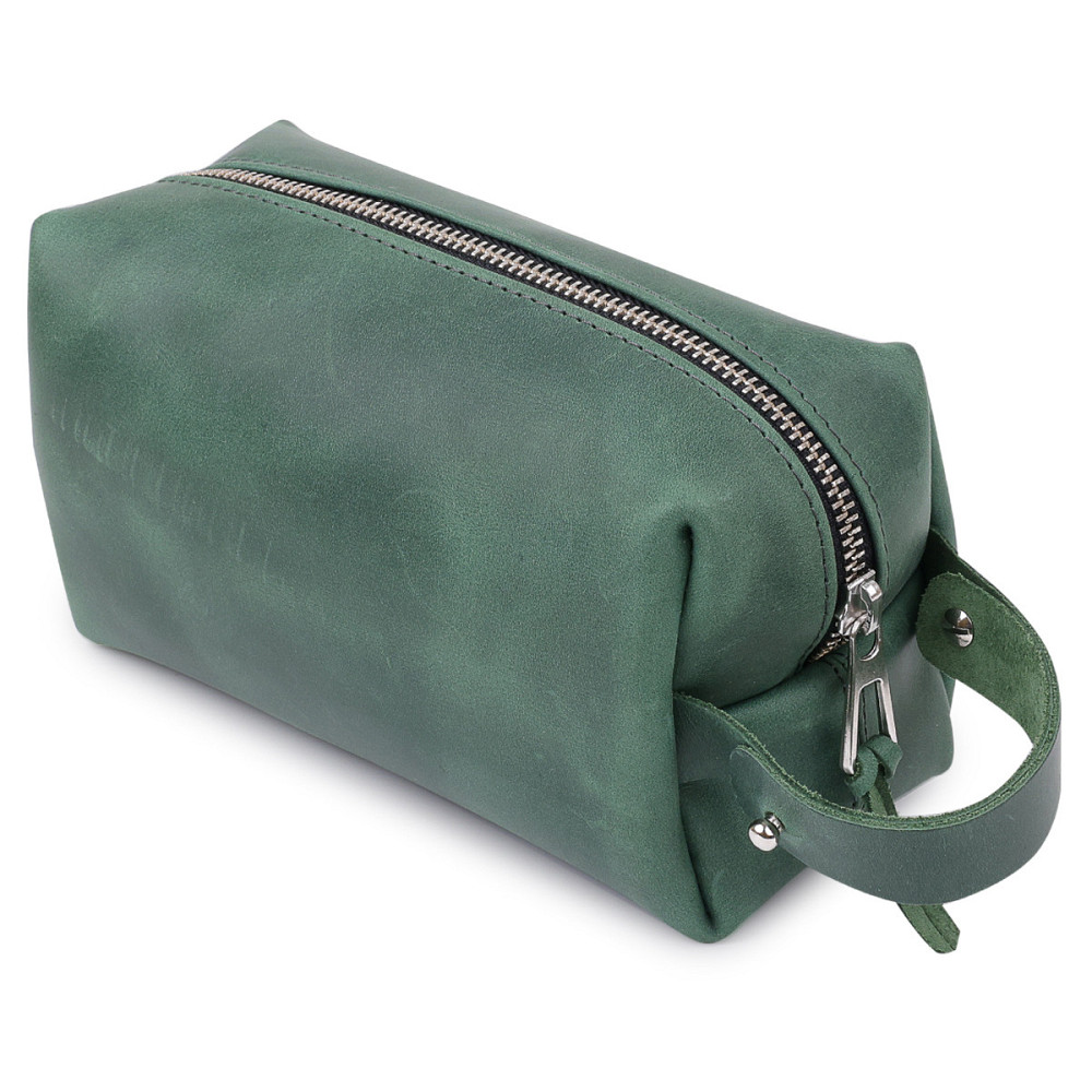 Кожаная косметичка унисекс GRANDE PELLE 11572 Зеленый Киев - изображение 2