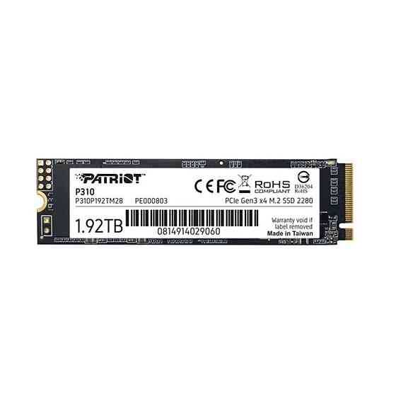 SSD M.2 Patriot P310 1920GB NVMe 2280 PCIe 3.0x4 3D NAND TLC Київ