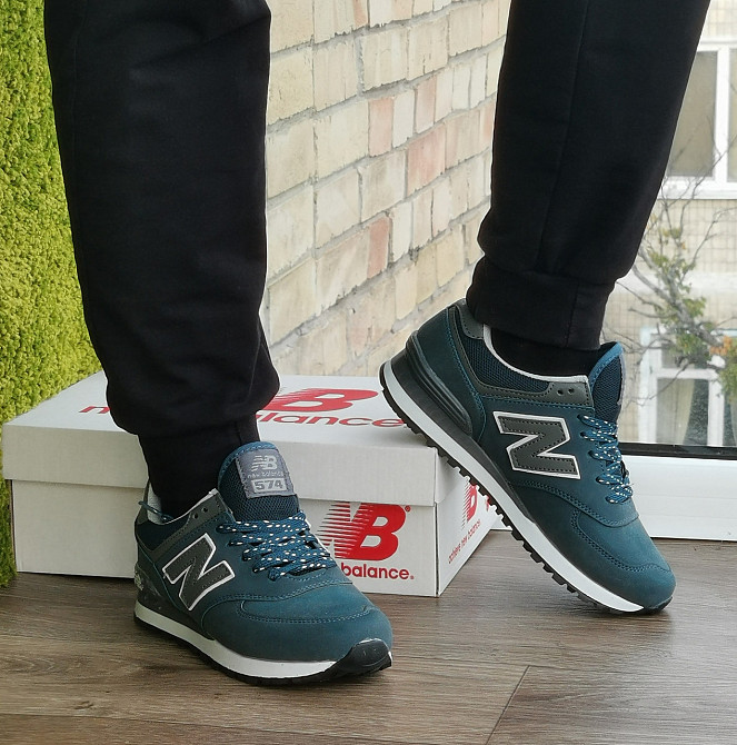Синие Кроссовки New Balance 574 Женские Мужские Замшевые Голубые Нью Баланс (размеры: 36,37,38, 39) - 63-5 Днепр - изображение 2