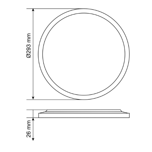 LED Світильник 22W 3000K-4000K-5000K з декоративною підсвіткою білий VL-DL5R-22CW Videx Житомир